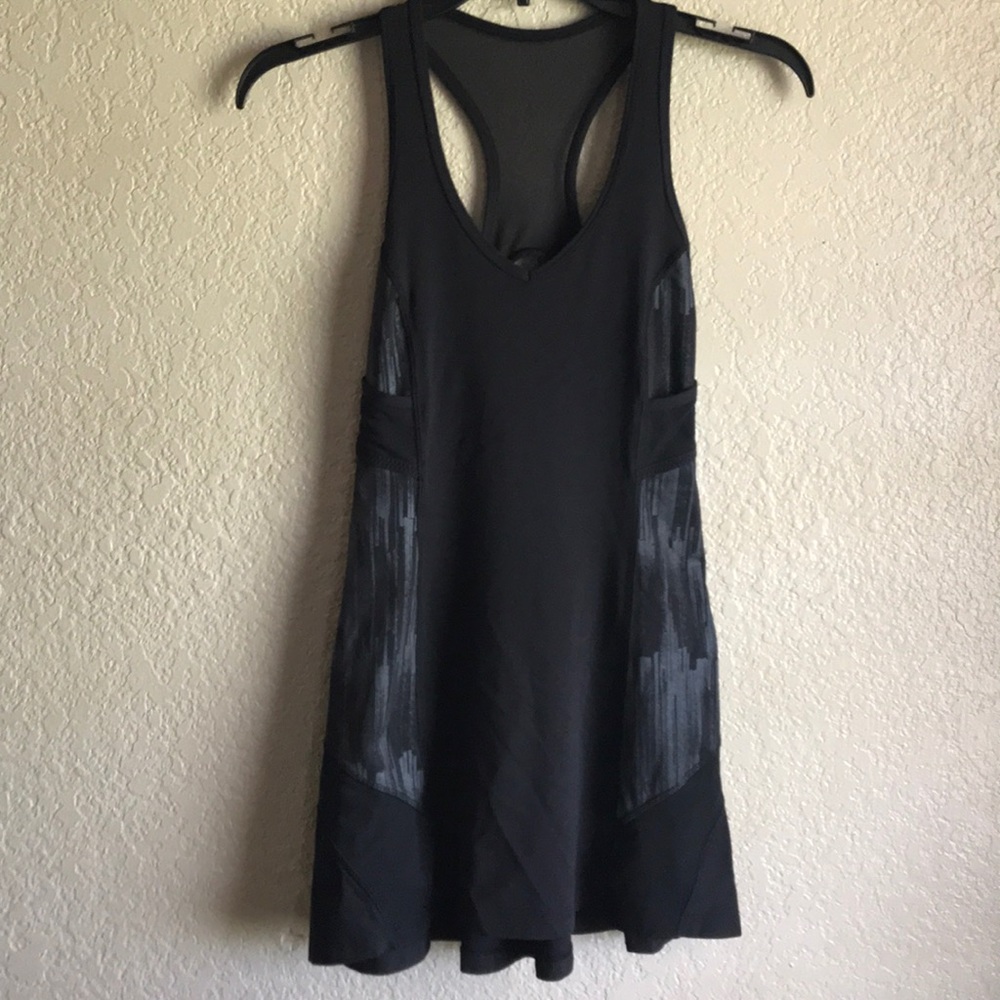 Lululemon long tank with mesh detailing